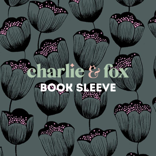 Book Sleeve - Grey Tulips - Charlie & Fox Co